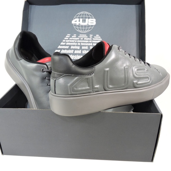 CESARE PACIOTTI 🇮🇹 MENS GREY SOFT LEATHER COMFORT SNEAKERS - Picture 9 of 9